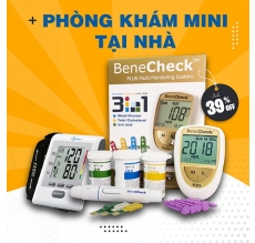 Combo Máy đo đường huyết BeneCheck 3in1 & Máy đo huyết áp bắp tay DK79 Plus