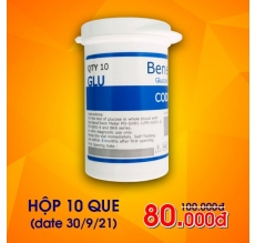 Que thử Glucose máy đo Benecheck 3in1 (10 que)